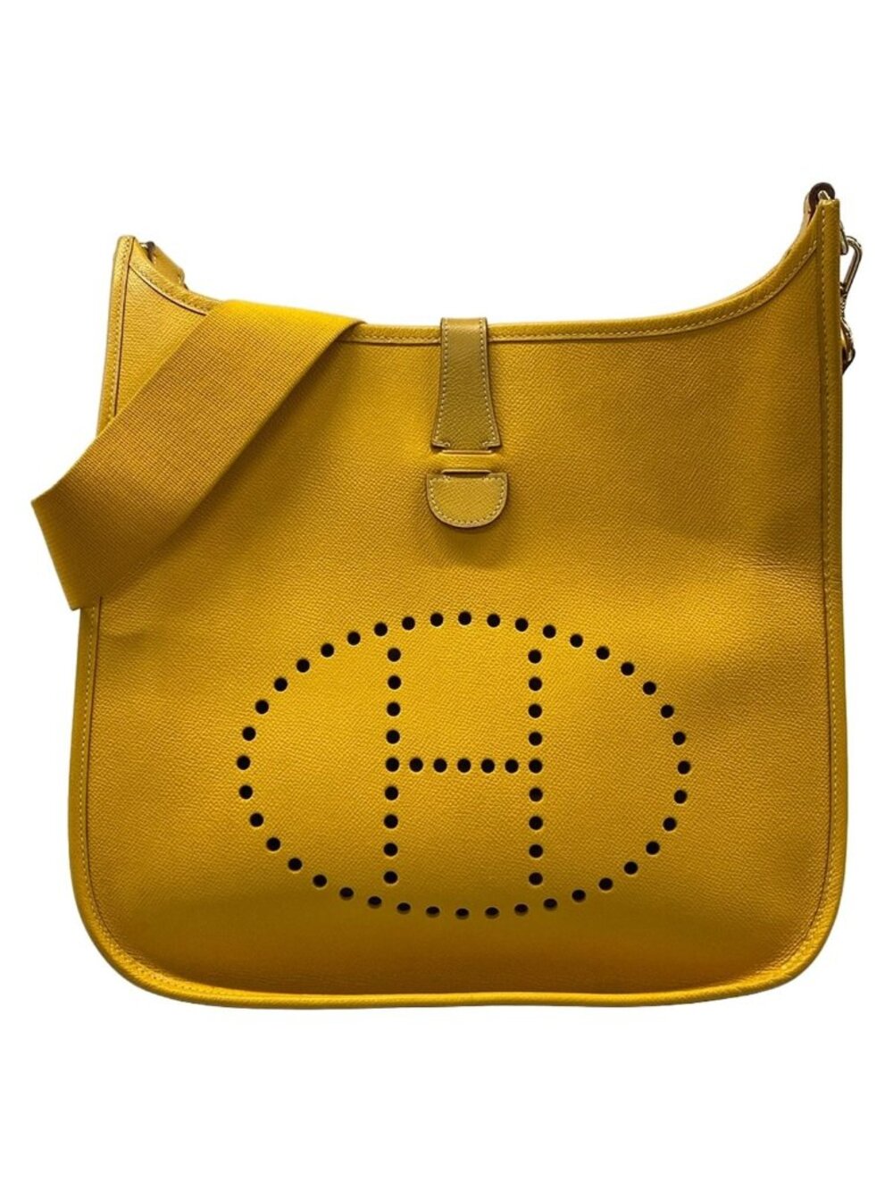 Hermes Shoulder Bag Evelyne GM Yellow Gold
